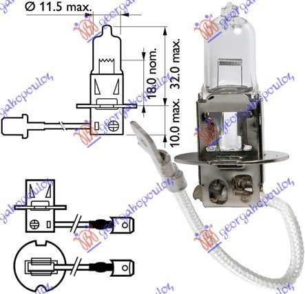SIJALICA (H3) 55W PK22S/12V