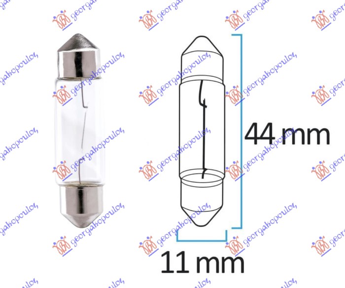 SIJALICA 24V 5W SV8.5 5X41