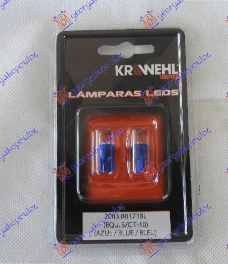 SIJALICA T10 W2 07.400.11 LED PLAVA