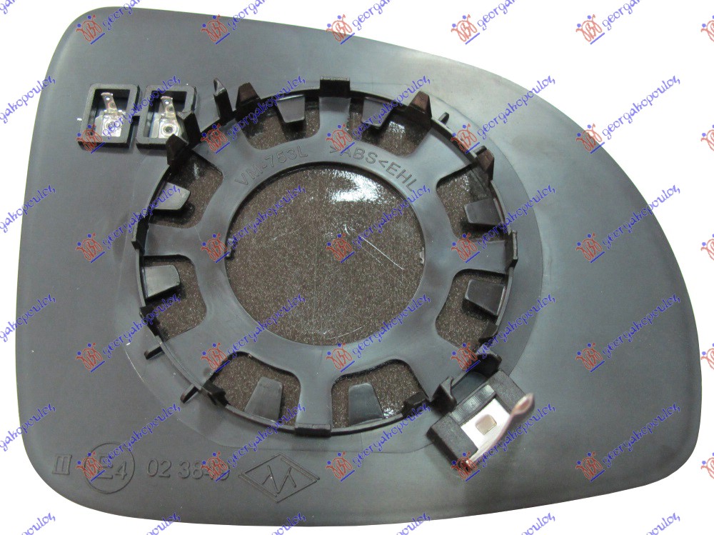 STAKLO RETROVIZORA SA GREJACEM (KONVEKSNO) - LEVO