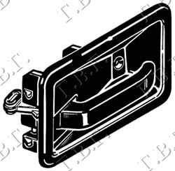 KVAKA PREDNJIH/ZADNJIH VRATA UNUTRASNJA SIVA - DESNO