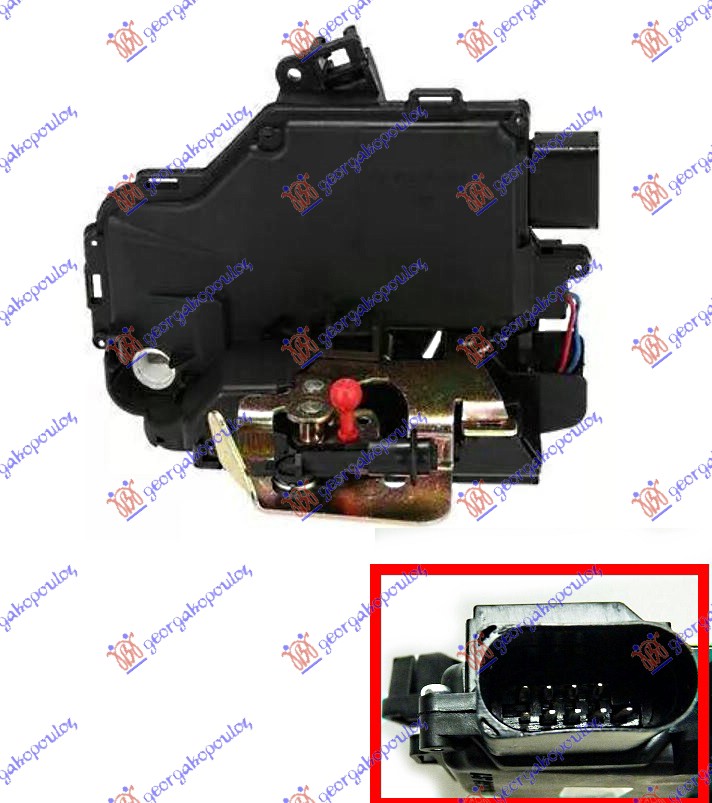 BRAVA PREDNJIH VRATA (CENTRALNO ZAKLJUCAVANJE) (9 PIN) (A KVALITET) - DESNO