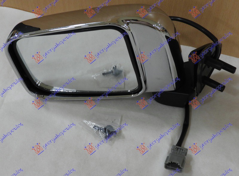 RETROVIZOR ELEKTRICNI HROM (DUPLA KABINA/4 VRATA) (A KVALITET) (KONVEKSNO STAKLO - LEVO