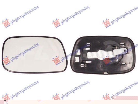 STAKLO RETROVIZORA SA GREJ. KOCKASTO KAC - LEVO