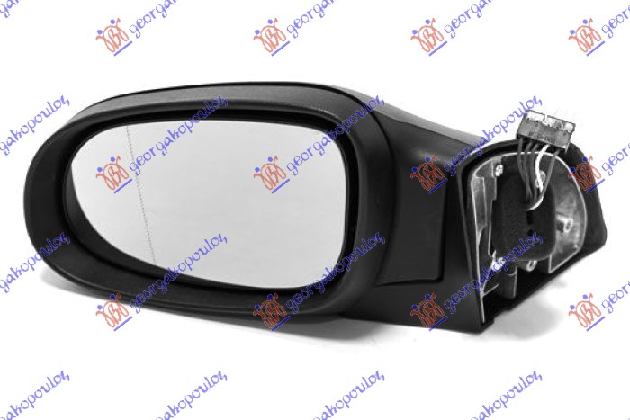 RETROVIZOR ELEKTRICNI PM (ELEKTRO-SKLOPIV) (7 PIN) (ASFERICNO STAKLO) - LEVO