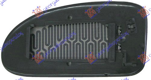 STAKLO RETROVIZORA SA GREJACEM (CETVRTASTO KACENJE) (KONVEKSNO) - DESNO