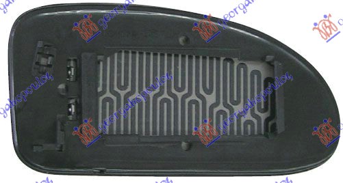 STAKLO RETROVIZORA SA GREJACEM (CETVRTASTO KACENJE) (KONVEKSNO) - LEVO