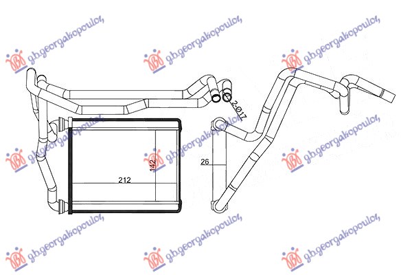GREJAC KABINE 1.8/2.0 BENZIN (212x142x26)