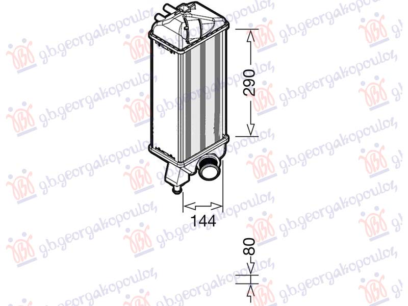 HLADNJAK INTERKULERA 0.9 BENZIN (302x146)