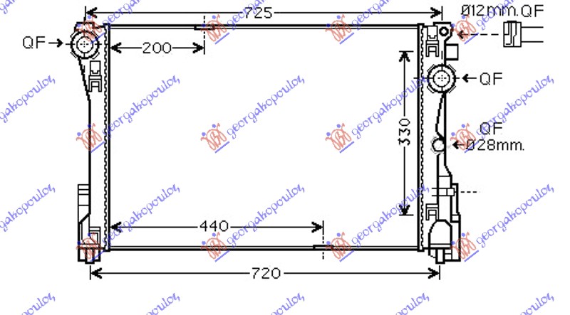 HLADNJAK MOTORA 2.1 DIZEL (AUTO) (640x420) (CEV 9mm) (VALEO)