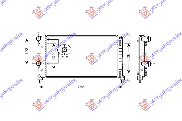 HLADNJAK MOTORA 1.3/1.9cc JTD (+/-AC) (70x30.6) (VALEO)