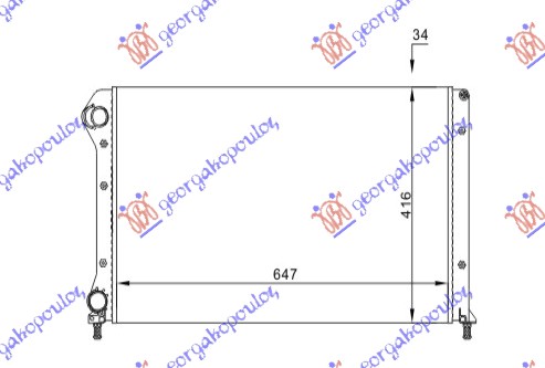 HLADNJAK MOTORA 1.4 8V 1.6 16V 1.9D (+AC) (65x40) (MARELLI)