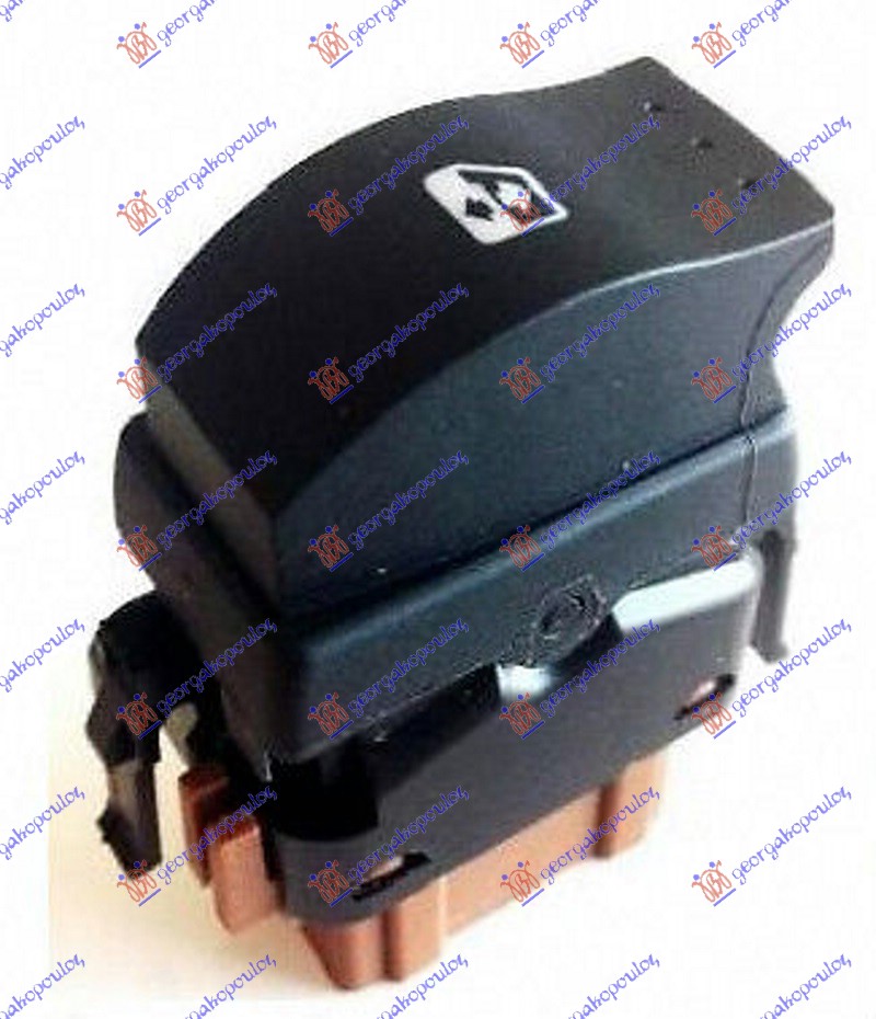 PREKIDAC U PREDNJIM VRATIMA (1 TASTER) (BRAON KONEKTOR) (6 PIN) - DESNO