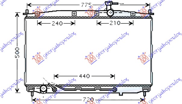 HLADNJAK MOTORA 2.7 BENZIN - 2.2 DIZEL CRDi (AUTO) (430x770) (NRF)