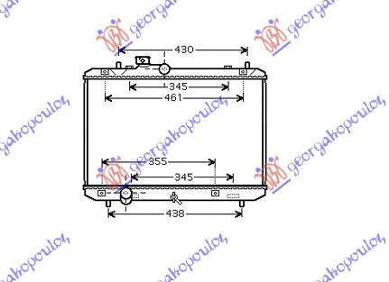 HLADNJAK MOTORA 1.3/1.5i 16V (+/-AC) (375x550) (KOYO)