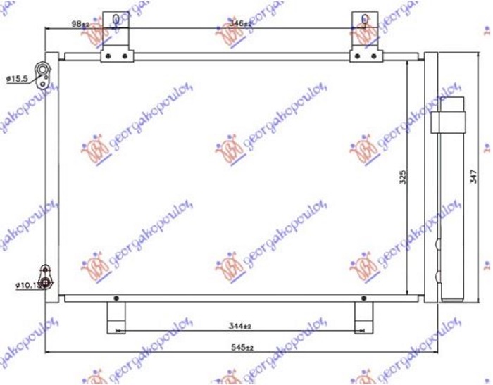 HLADNJAK KLIME BENZIN/DIZEL (500x335x16) (KOYO)