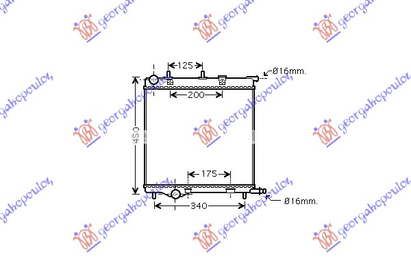 HLADNJAK MOTORA 1.4/1.6cc (38x40) (NRF)