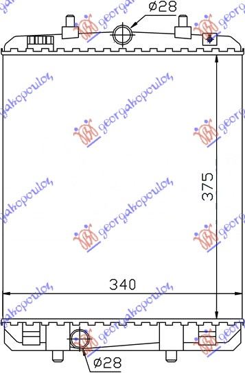 HLADNJAK MOTORA 1.4 HDi (374x326x16) (VALEO)