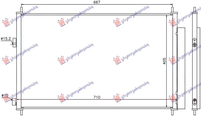 HLADNJAK KLIME ZA SVE MODELSE BENZIN/DIZEL (675x415x16) (MARELLI)