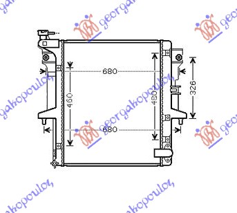 HLADNJAK MOTORA 2.5 T.D. (MAN) (52.5x63.5) SA POKLOPCEM (KOYO)