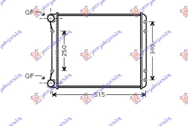 HLADNJAK MOTORA 1.2/1.4/1.6 16V FSI/TDI (46.8x39.5) (NRF)