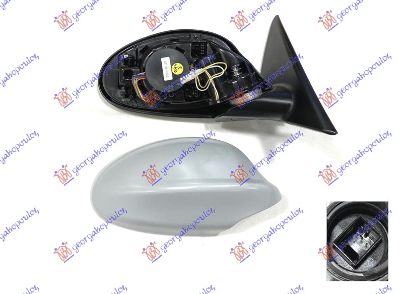 RETROVIZOR ELEKTRICNI SA GREJACEM PM (ELEKTRO-SKLOPIV) (MEMORIJA) (3 PIN) (KONVE - DESNO