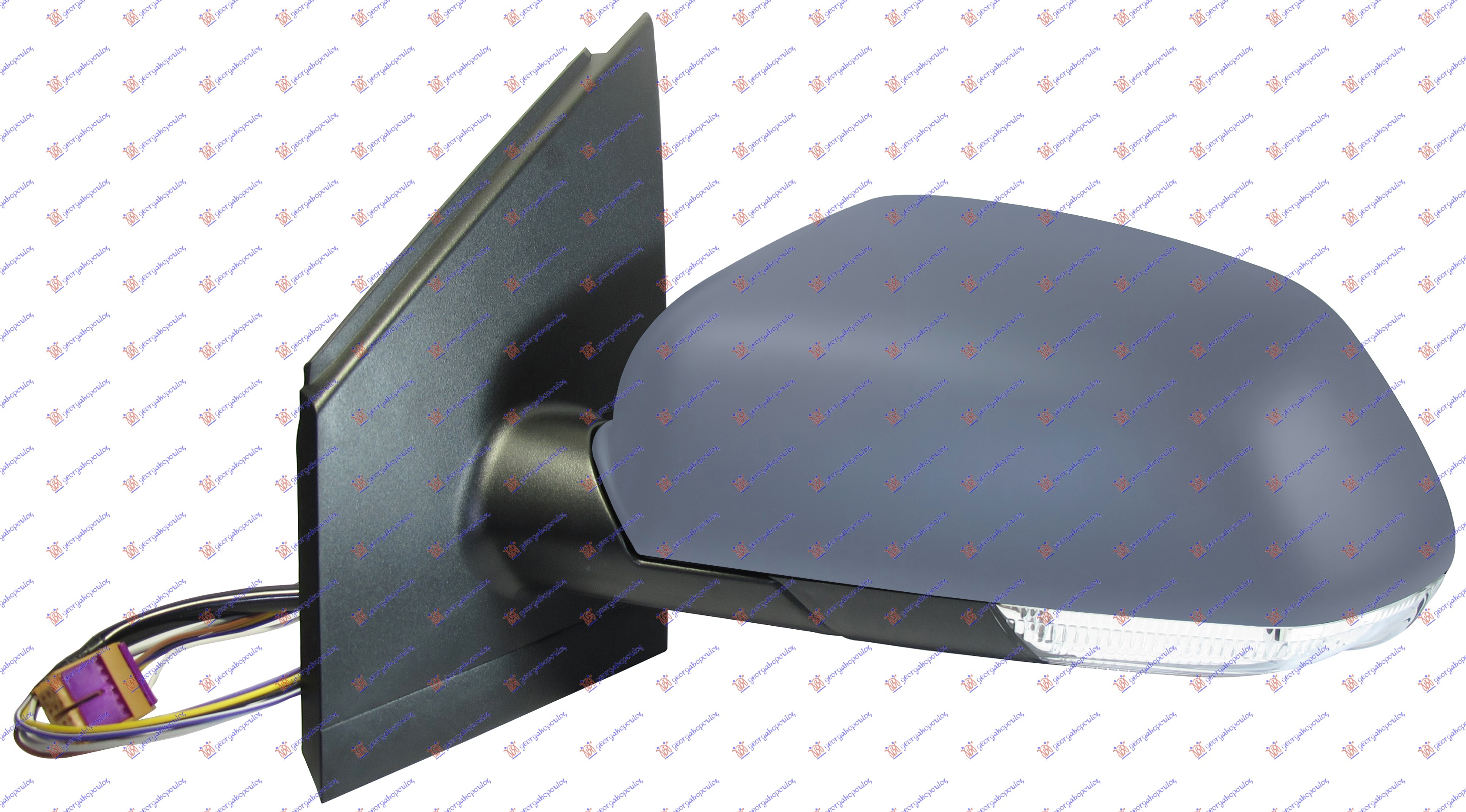 RETROVIZOR ELEKTRICNI SA GREJACEM PM (MIGAVAC) (ASFERICNO STAKLO) - LEVO