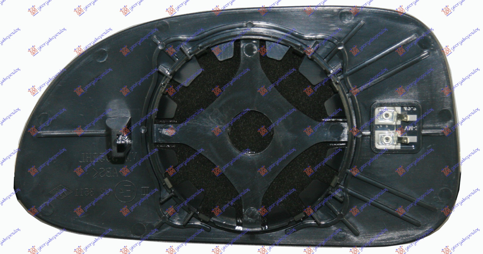 STAKLO RETROVIZORA SA GREJACEM (KONVEKSNO) - DESNO