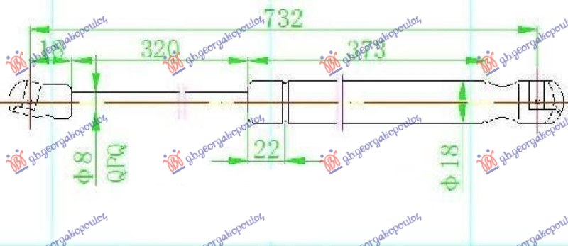 AMORTIZER HAUBE (732-350N)