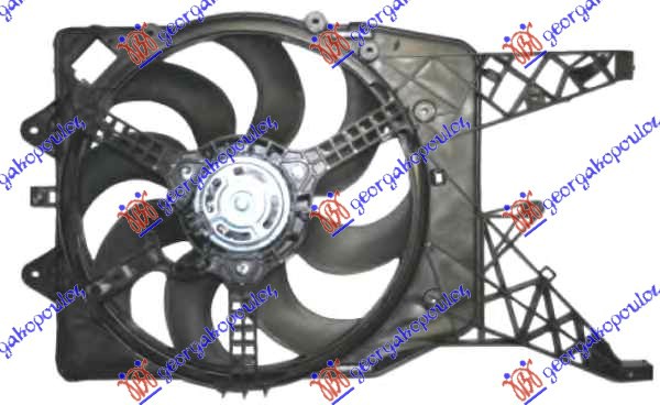 VENTILATOR KOMPLET (1.4/1.6 TURBO BENZIN - 1.3/1.7 CDTI DIZEL) (DUGULJASTI KONEK