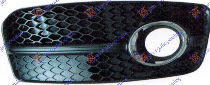 RESETKA PREDNJEG BRANIKA (SA MAGLENKOM) (HROM OKVIR) (S-LINE) - LEVO