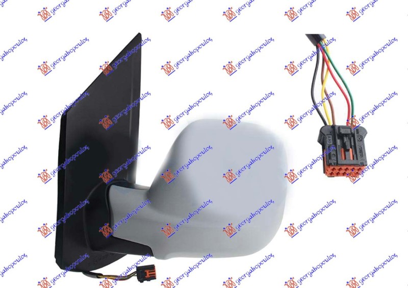 RETROVIZOR ELEKTRICNI SA GREJACEM PM (ELEKTRO-SKLOPIV) (MRTAV UGAO) (9 PIN) (KON