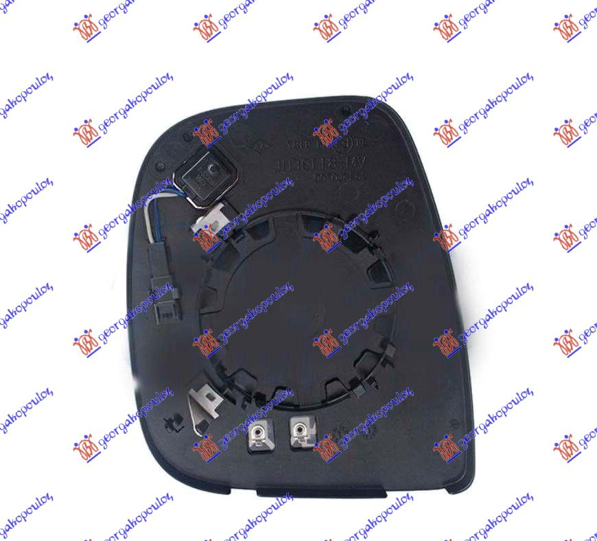 STAKLO RETROVIZORA SA GREJACEM (MRTAV UGAO) (KONVEKSNO) - DESNO