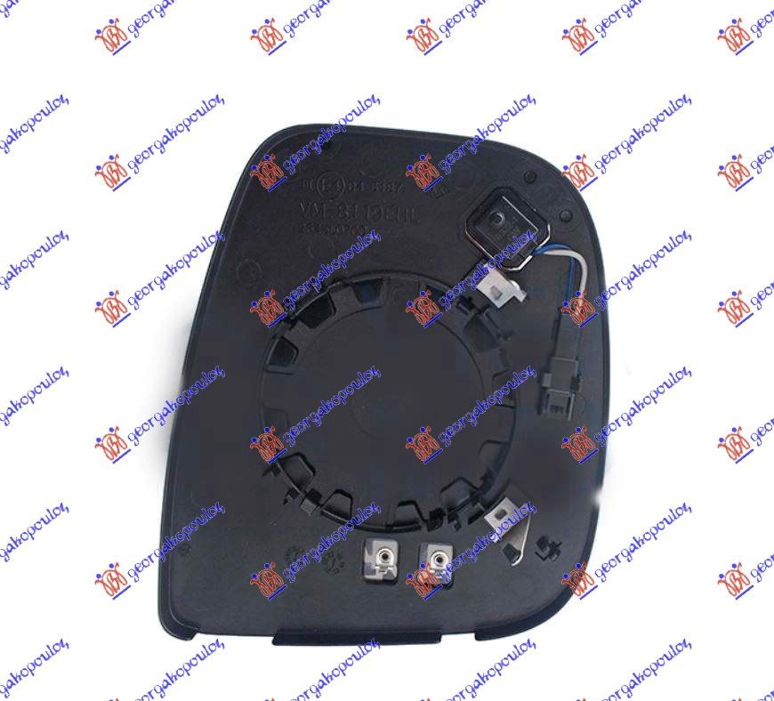 STAKLO RETROVIZORA SA GREJACEM (MRTAV UGAO) (KONVEKSNO) - LEVO