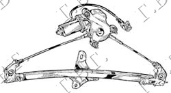 PODIZAC PREDNJEG PROZORA ELEKTRICNI - LEVO