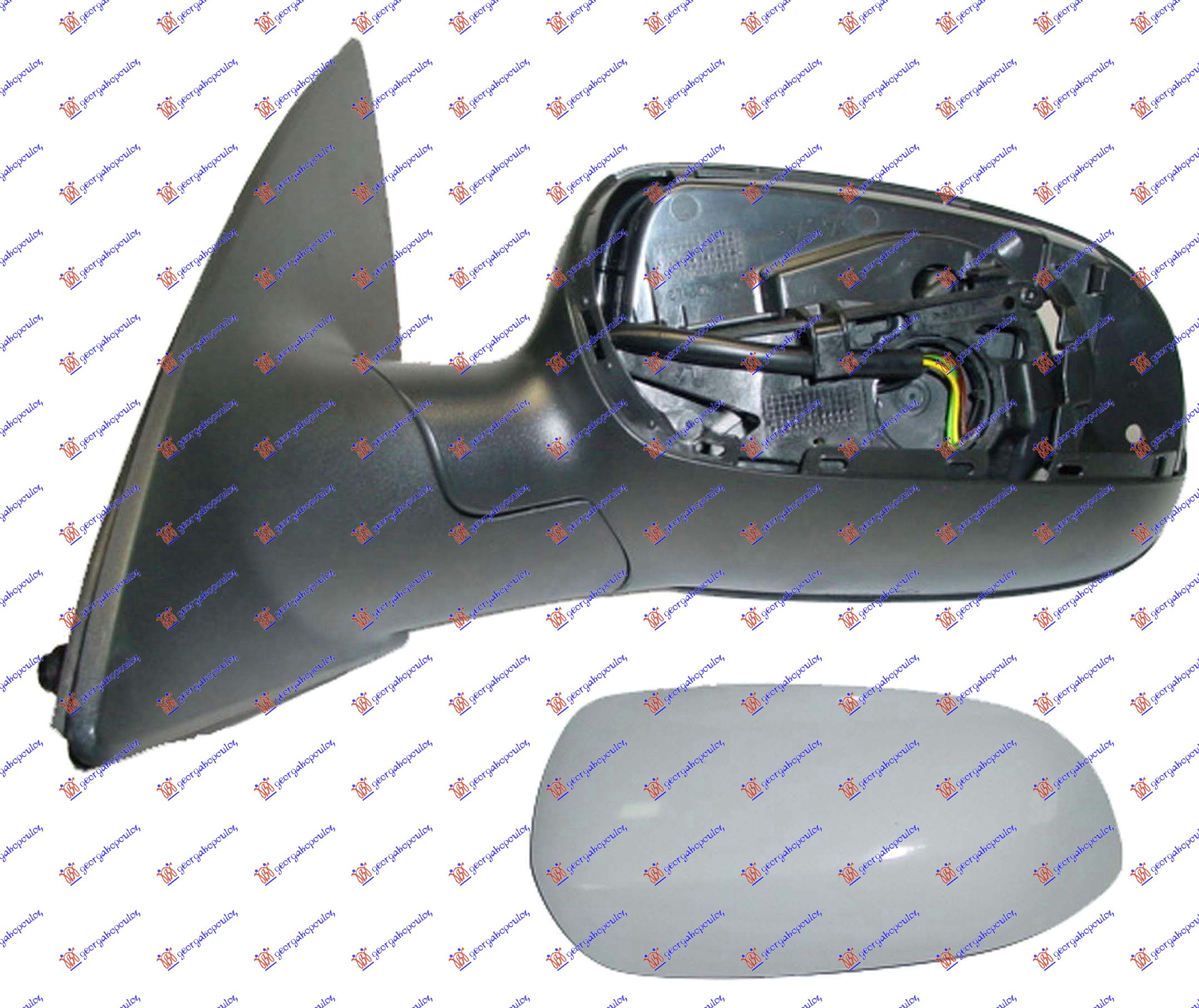 RETROVIZOR ELEKTRICNI SA GREJACEM PM (A KVALITET) (ASFERICNO STAKLO) - LEVO