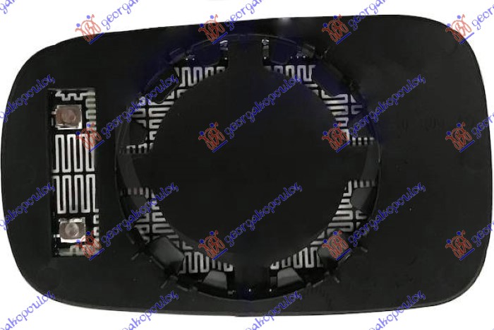 STAKLO RETROVIZORA SA GREJACEM (KONVEKSNO) - DESNO