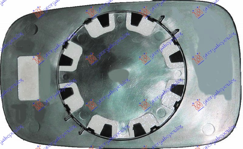 STAKLO RETROVIZORA SA GREJACEM PLAVO (KONVEKSNO) - DESNO
