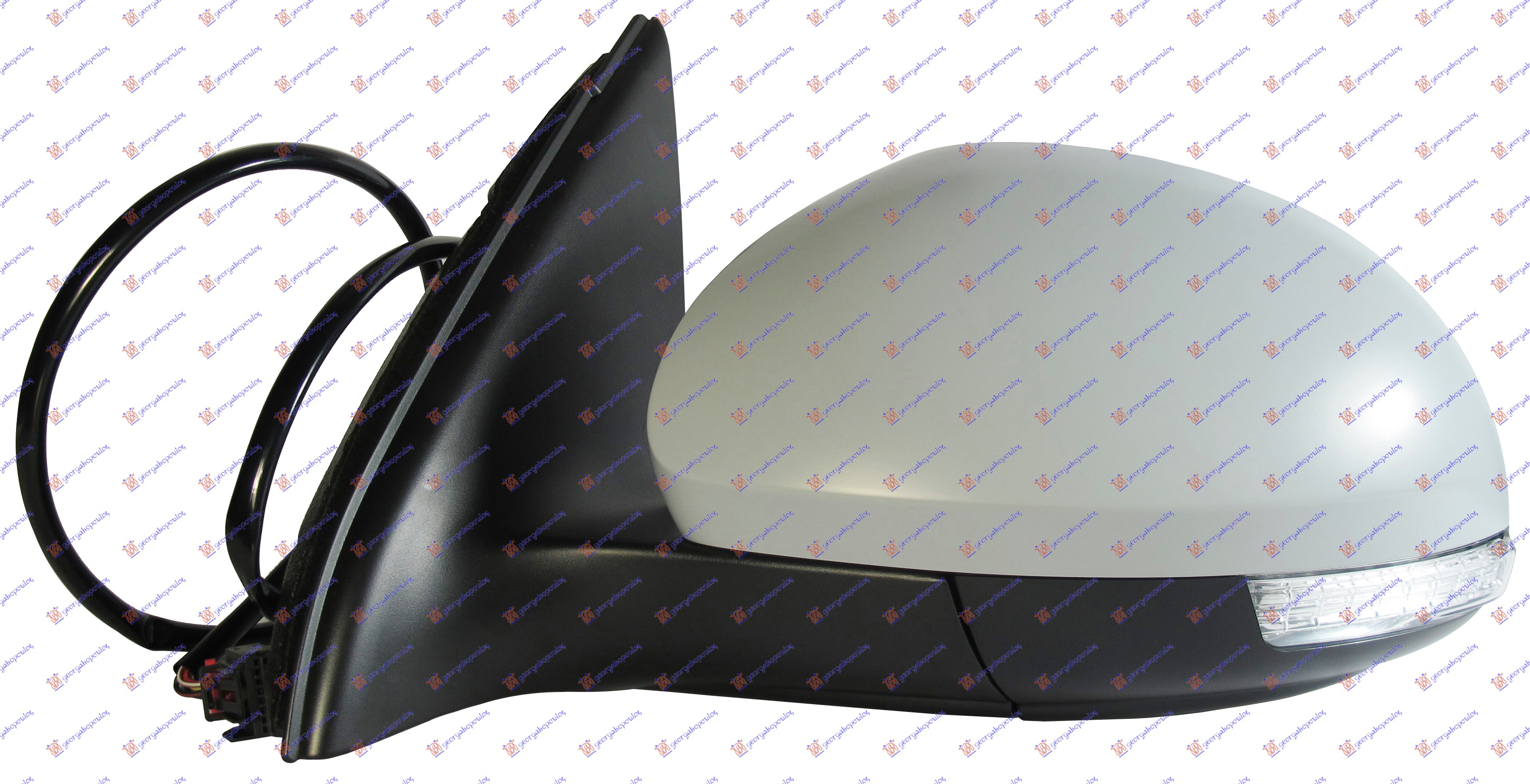 RETROVIZOR ELEKTRICNI SA GREJACEM PM (MIGAVAC) (A KVALITET) (ASFERICNO STAKLO) - LEVO