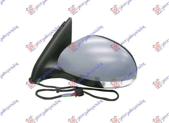 RETROVIZOR ELEKTRICNI SA GREJACEM PM (MIGAVAC) (ASFERICNO STAKLO) - LEVO