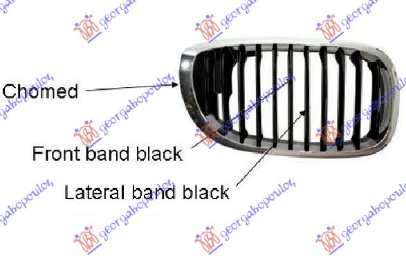 PVC MASKA HROM/CRNA - DESNO