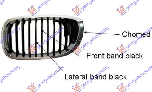 PVC MASKA HROM/CRNA - LEVO