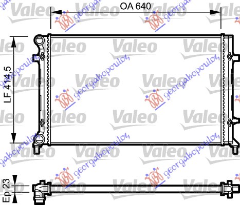HLADNJAK MOTORA 1.4/2.0 FSI/SDI (MAN/AUTO) (+AC) (65x41.5) VALEO