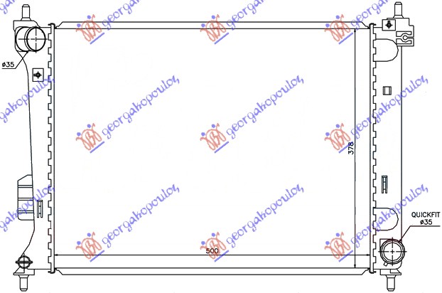 HLADNJAK MOTORA 1.2/1.4/1.6i BENZIN (MAN) (500x380) (KOYO)