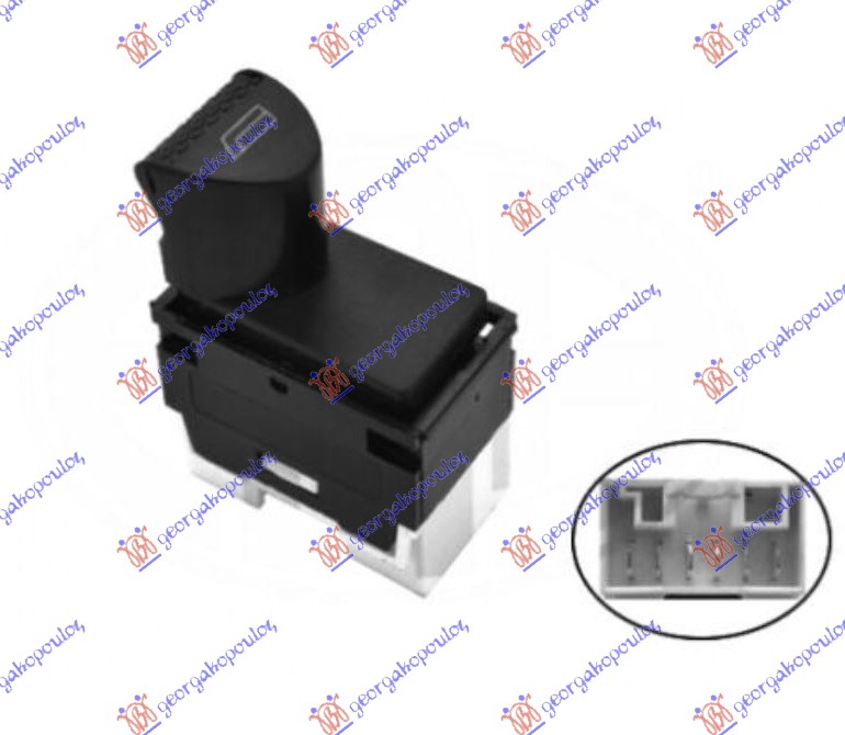 PREKIDAC U PREDNJIM VRATIMA (BELI KONEKTOR) (6 PIN) - LEVO