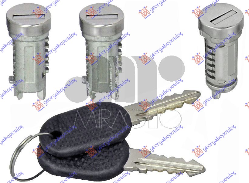 CILINDAR BRAVE SET (SA KLJUCEM) (2 VRATA  i  GEPEK VRATA)