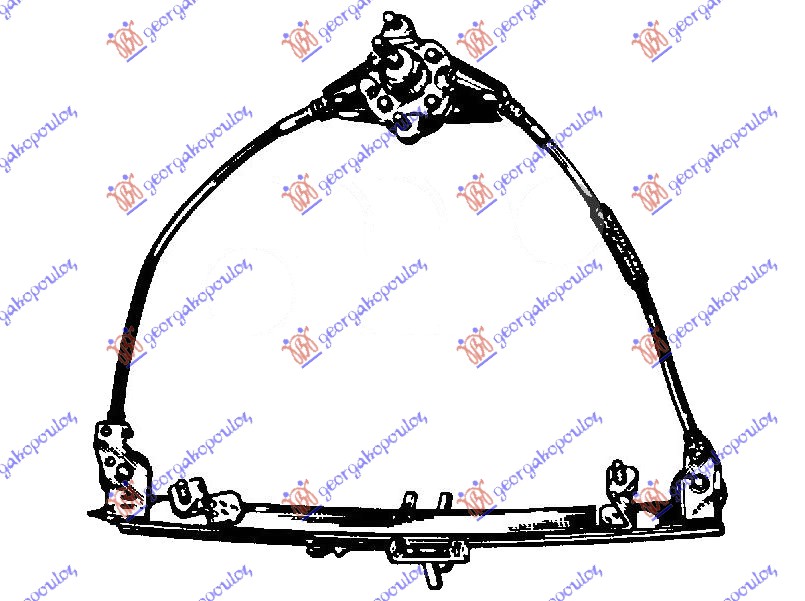 PODIZAC PREDNJEG PROZORA MEHANICKI (A KVALITET) - DESNO