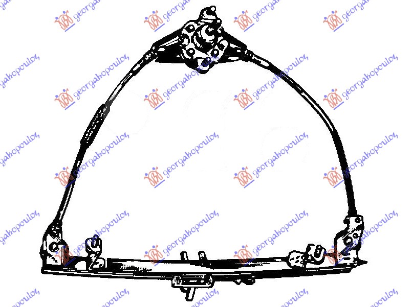 PODIZAC PREDNJEG PROZORA MEHANICKI (A KVALITET) - LEVO