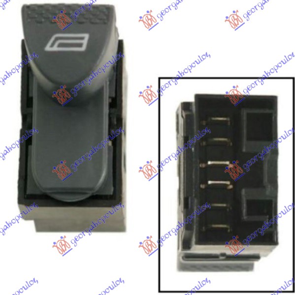 PREKIDAC U PREDNJIM VRATIMA (CRNI KONEKTOR) (6 PIN) - DESNO