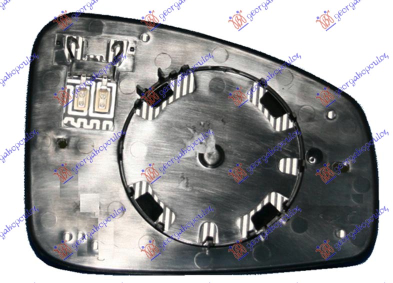 STAKLO RETROVIZORA SA GREJACEM (KONVEKSNO) - DESNO